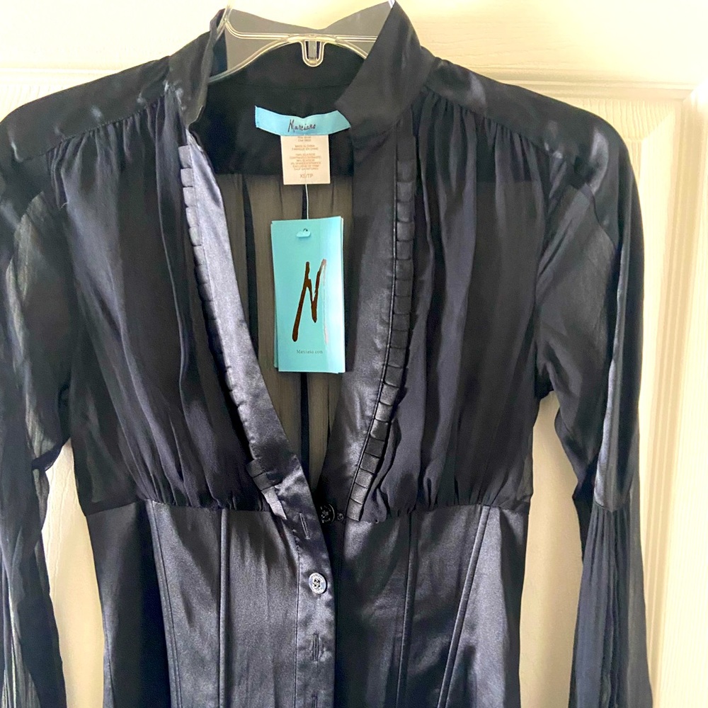 Marciano corset long sleeve dress shirt